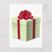 Shiny Striped Geschenk/Gegenwart mit Red Bow Ribbo