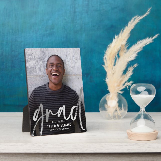 Shiny Strokes Abschluss Keepake Desktop Plaque Fotoplatte (Seite)