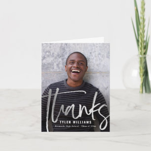 Shiny Strokes Moderner Abschluss Danke Karte