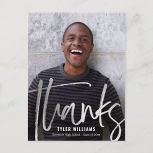 Shiny Strokes Moderner Abschluss Danke Postcard Postkarte