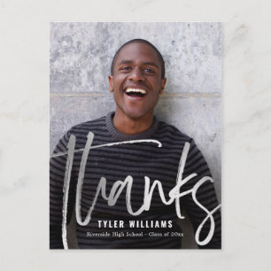 Shiny Strokes Moderner Abschluss Vielen Dank Postkarte