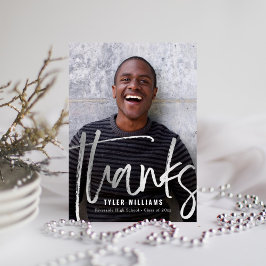 Shiny Strokes Moderner Abschluss Vielen Dank Postkarte