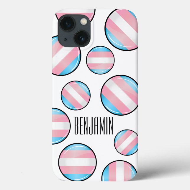 Shiny Transgender Pride Flag Case-Mate iPhone Hülle (Rückseite)