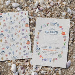 Shiny Under Sea Boys Pirate zum Geburtstag Folieneinladung<br><div class="desc">Fügen Sie Ihren Geburtstagsfeierlichkeiten Glanz mit Goldfolie, Silber oder Rose! Dieser klassische und zeitlose Metallic-Stil wird Ihren Einladungen sicher noch ein weiteres Level hinzufügen. Ahoy da, Mateys! Mit dieser lustigen Geburtstagsfeier bereiten Sie sich auf eine seetüchtige Feier vor! Das handbemalte Aquarellbild zeigt einen Rahmen von Meerestieren, darunter Wal, Hai, Delfin,...</div>