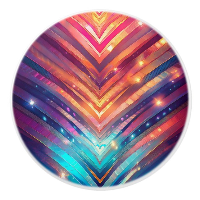 Shiny Zickzack Keramikknauf (Vorderseite)