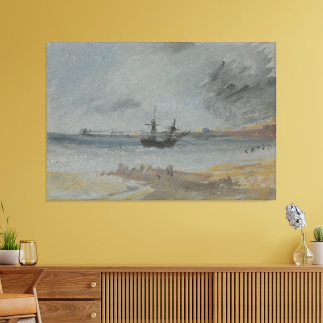Ship Aground Brighton Leinwanddruck (Insitu (Wohnzimmer))