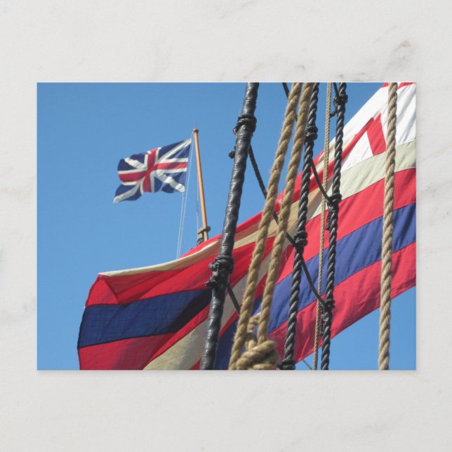 Ship Masts in Historic Jamestowne Postkarte (Vorderseite)