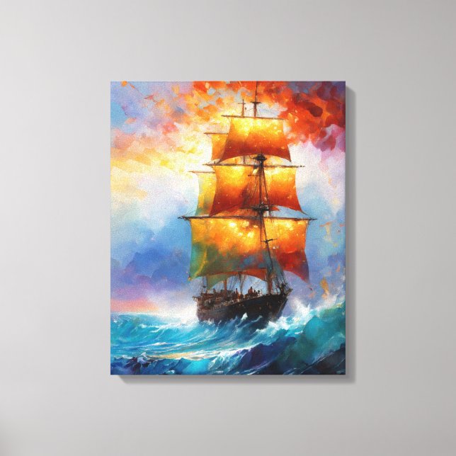 Ship Stretched Canvas Print Leinwanddruck (Vorderseite)