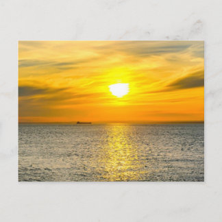 Ship Sunrise Postkarte