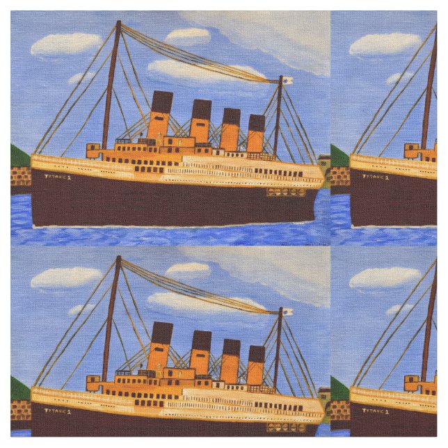 Ship Titanic Baumwollgewebe Stoff (Nahaufnahme)