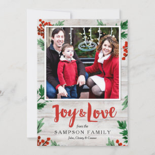 Shiplap Holiday Foto Card Feiertagskarte