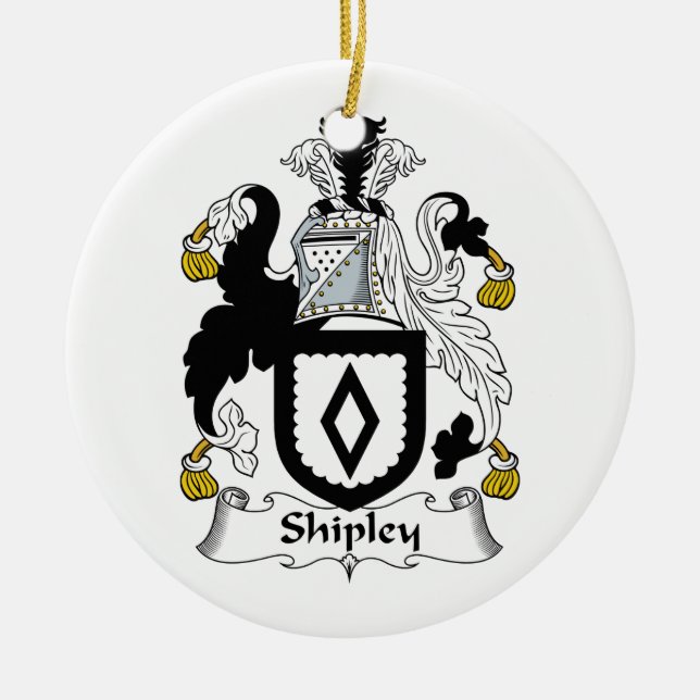 Shipley Familienwappen Keramikornament (Vorne)
