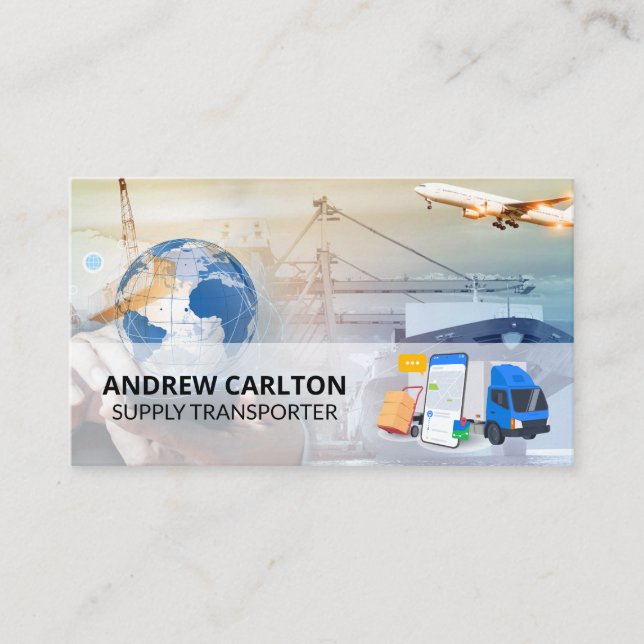 Shipping Air Boat Trucking Freight  Visitenkarte (Vorderseite)