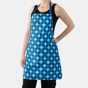 Shippo mit Blume Motif, Deep Indigo Blue Schürze