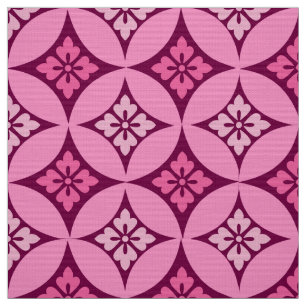 Shippo mit Blume Motif, Pink und Burgund Stoff