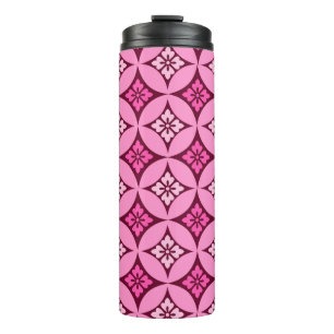 Shippo mit Blume Motif, Pink und Burgund Thermosbecher
