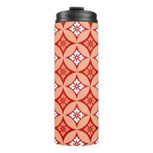 Shippo mit Blumenmotiv, Mandarine  Thermosbecher