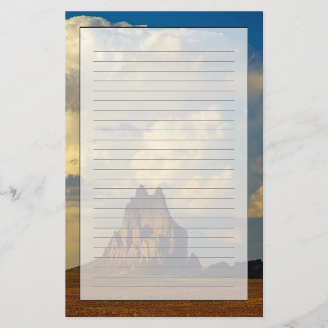 Shiprock gegen Thunderhead Briefpapier (Vorderseite)