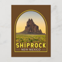 Shiprock New Mexico Emblem Art Vintag