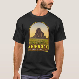 Shiprock New Mexico Retro-Emblem-Kunst Vintage T-Shirt
