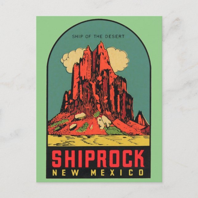 Shiprock, New Mexico Vintage Reise Postcard Postkarte (Vorderseite)