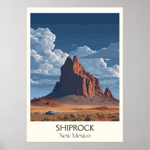 Shiprock New Mexico Wüstenmonolith Poster