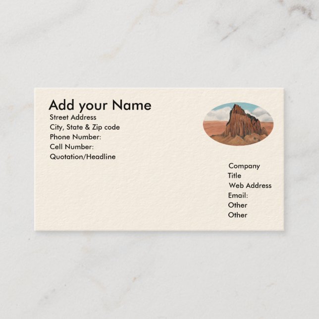 Shiprock ~ Tsé Bit A'í ~ Visitenkarte (Vorderseite)