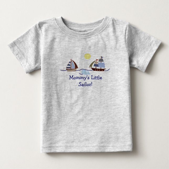 Ships Ahoy Nautical Baby Top (Vorderseite)