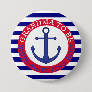 Ships Ahoy, seine Jungs-Baby-Duschtaste Button