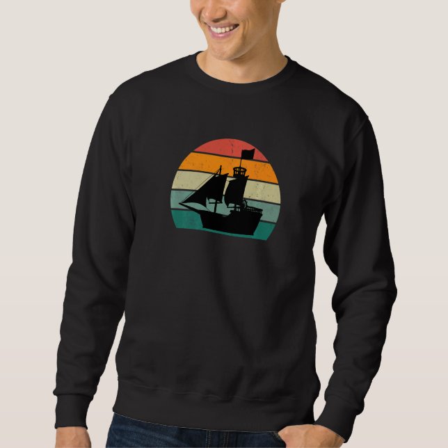 Ships Boat Captain Sail Sailing Port Sea Lake Wate Sweatshirt (Vorderseite)