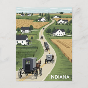 Shipshewana Indiana Amish County Postkarte