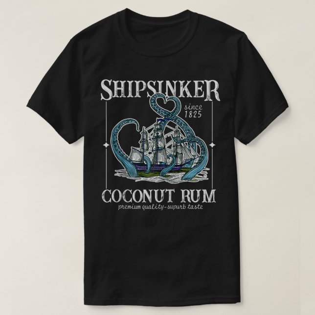 Shipsinker Coconut Rum Zip  T-Shirt (Design vorne)