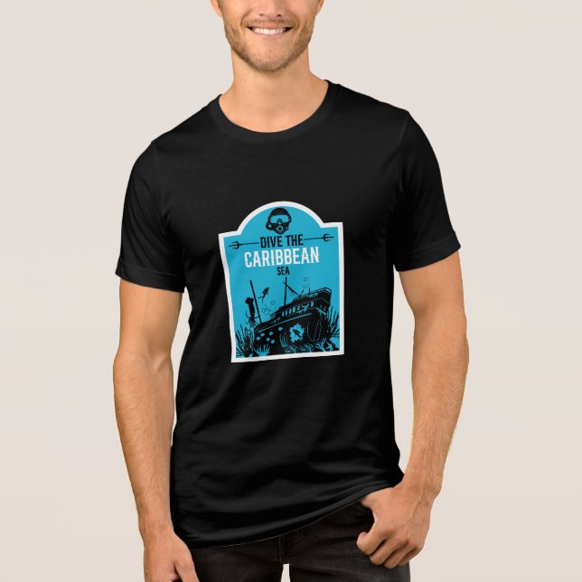 Shipwreck Diving Caribbean Tri-Blend Shirt (Vorderseite)