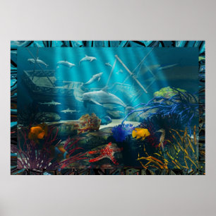 Shipwreck Fantasy von michelle Wilder Poster