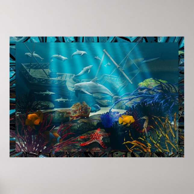 Shipwreck Fantasy von michelle Wilder Poster (Vorne)