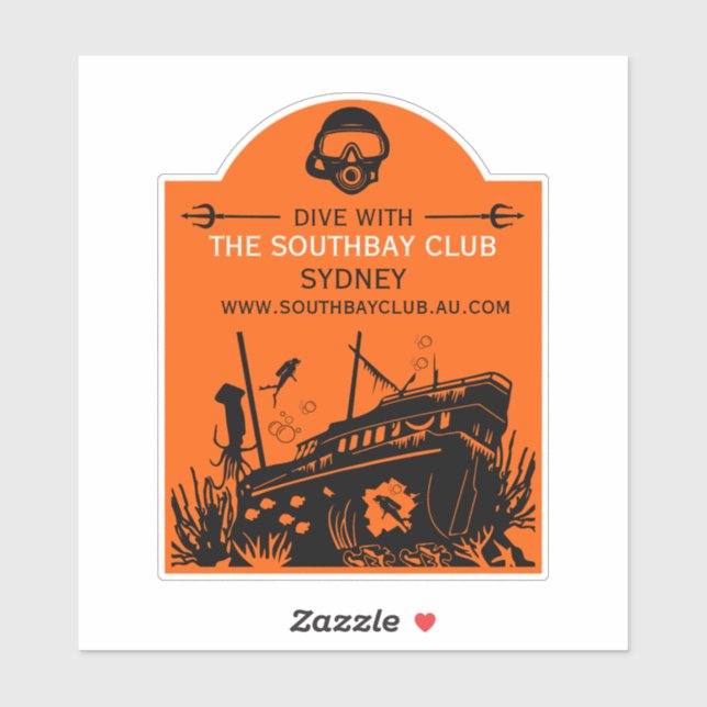 Shipwreck Tauchclub Aufkleber (Blatt)