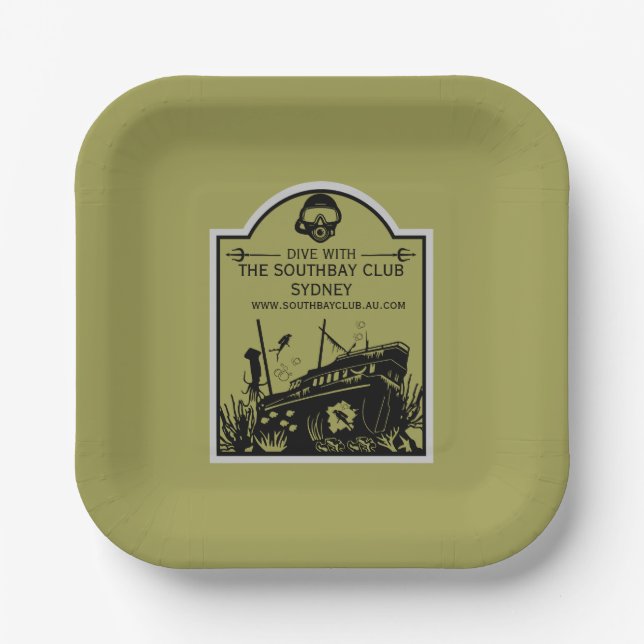 Shipwreck Tauchclub Pappteller (Vorderseite)
