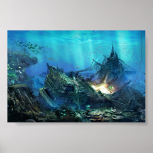 Shipwreck von Claudo Pilla Poster