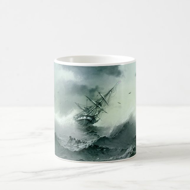 Shipwreck (von Ivan Aivazovsky) Kaffeetasse (Mittel)