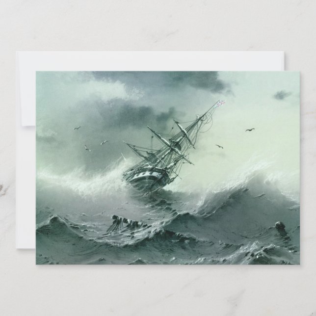 Shipwreck (von Ivan Aivazovsky) Karte (Vorderseite)