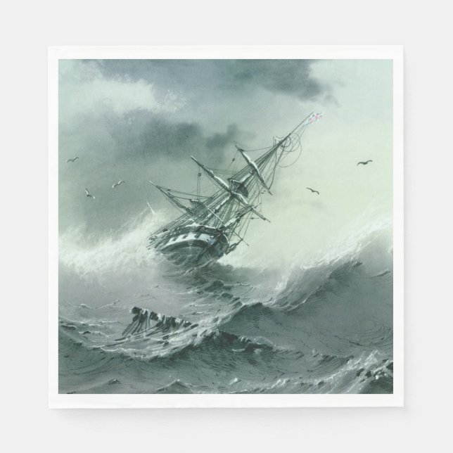 Shipwreck (von Ivan Aivazovsky) Serviette (Vorderseite)