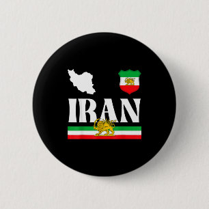 Shir o khorshid iran, Löwe und Sonne, Persien Button