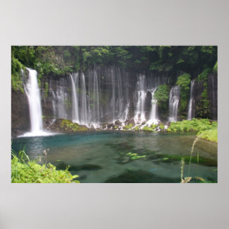 Shiraito Falls, Japan Gerahmtes Foto Print Poster
