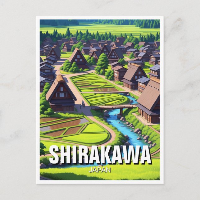 Shirakawa Gifu Japan Postkarte (Vorderseite)