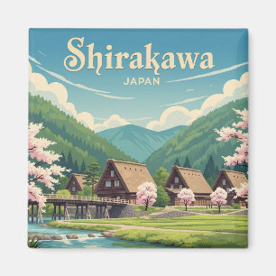 Shirakawa Gifu Japan Reise Magnet