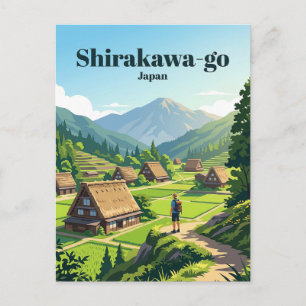 Shirakawa-go Japan Postkarte