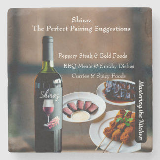 Shiraz Weinbegleitungs Guide / Die Küche meistern Steinuntersetzer