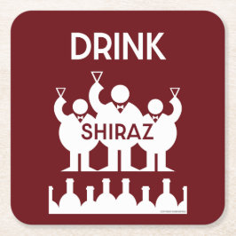 Shiraz Wine Drinkers Rechteckiger Pappuntersetzer