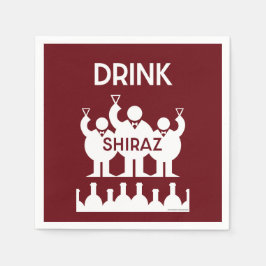 Shiraz Wine Drinkers Serviette
