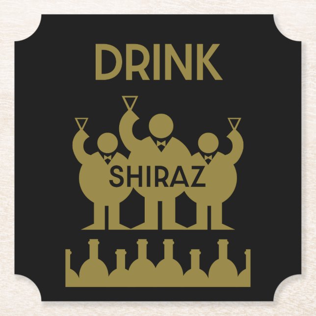 Shiraz Wine Drinkers Untersetzer (Vorderseite)
